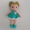 crocheted hand made doll Little Ballerina GREEN