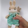 Cute handmade crocheted Bunny lovey and rattle-teether toy set - Image 2