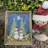 Pebble Art ''Snowmen In Town'' - Image 4