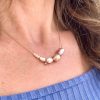 Baroque Pink Drop Pearl Necklace
