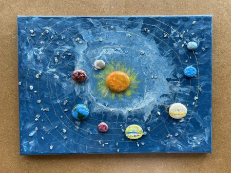 Pebble Art On Canvas "The Galaxy"