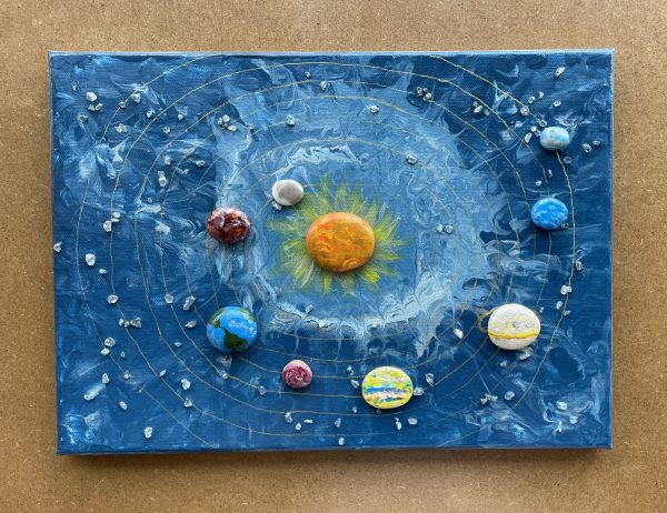 Pebble Art On Canvas "The Galaxy"