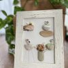 Framed Pebble Art “The World Of Flowers” - Image 6