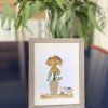 Framed Pebble Art “Flowers At Tea Time” - Image 13