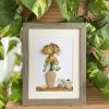 Framed Pebble Art “Flowers At Tea Time” - Image 14
