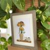 Framed Pebble Art “Flowers At Tea Time” - Image 9