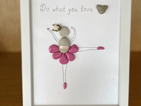 Framed Pebble Art ''Do What You Love"