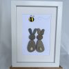 Framed Pebble Art “Happy Bunnies” - Image 11