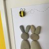 Framed Pebble Art “Happy Bunnies” - Image 12