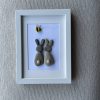 Framed Pebble Art “Happy Bunnies” - Image 13