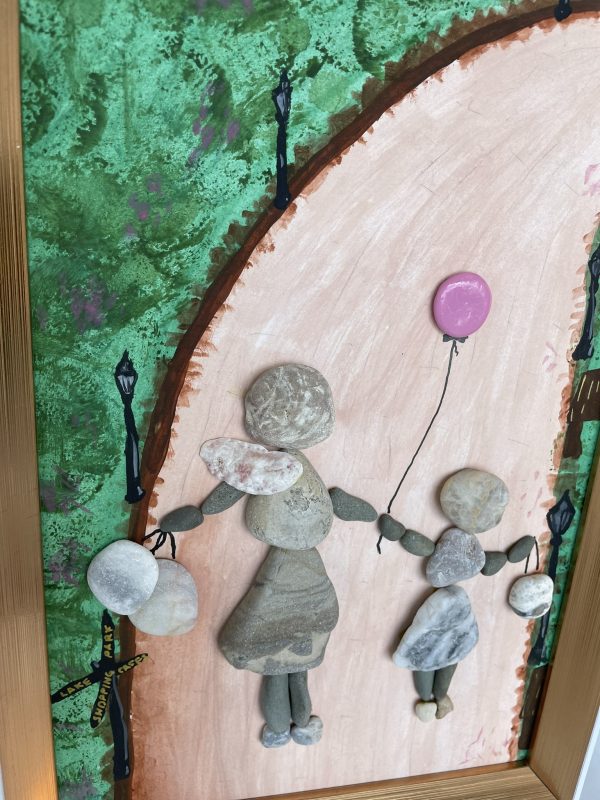 Framed Pebble Picture ''The bond'' - Image 8