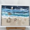 Framed Pebble Art ''Sea side'' - Image 4