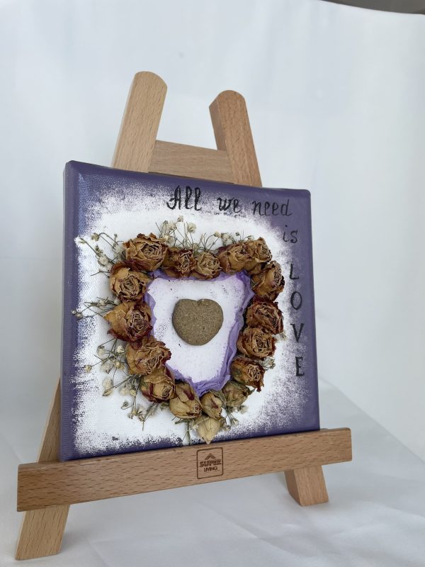 Mixed Media Canvas "All We Need Is Love" - Image 6