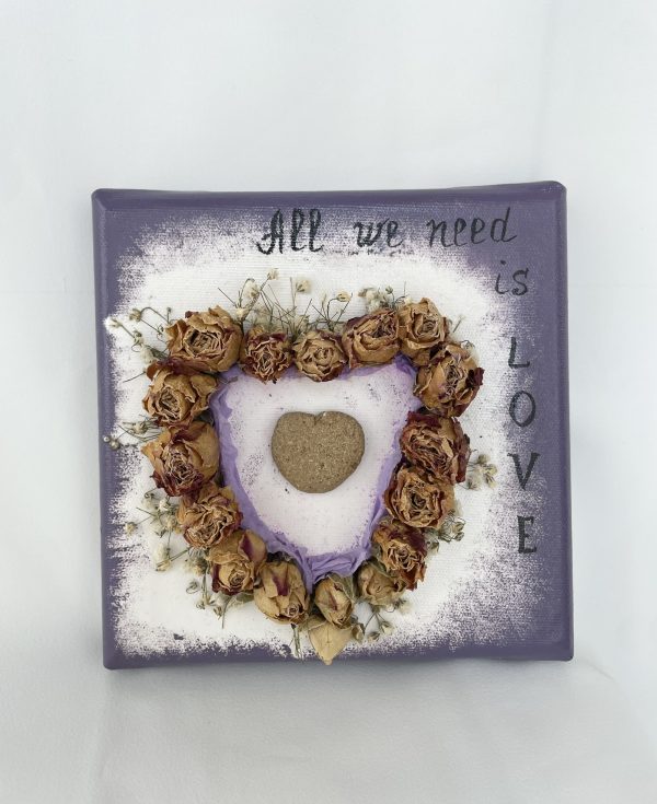 Mixed Media Canvas "All We Need Is Love"