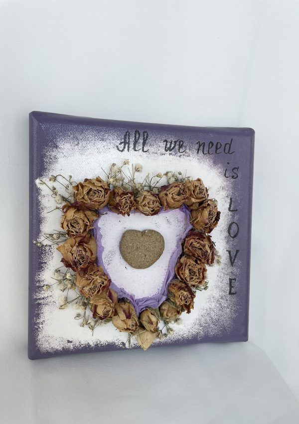 Mixed Media Canvas "All We Need Is Love" - Image 5