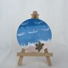 Pebble Art On Wood Slice "Sea Turtle" - Image 5