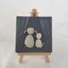 Pebble Art On Canvas "Dogs And Cats Can Be Friends" - Image 3