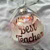 Teacher Christmas bauble. Personalized made to order. - Image 5