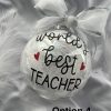 Teacher Christmas bauble. Personalized made to order. - Image 4