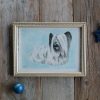 Cute framed dog illustration