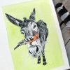 Donkey and Hoopoe Bird Greeting Card - Image 4
