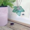 Delicate Hand-Painted Botanical Illustration: Cyprus Cyclamen, Shrew, and Endemic Beetle - Image 5