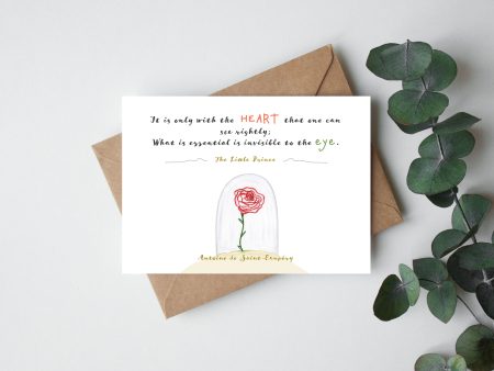 GREETING CARD 'Little Prince Rose'