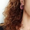 Chunky hoop polymer clay earrings - Image 2