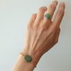 Turquoise/green and gold ring - Image 2