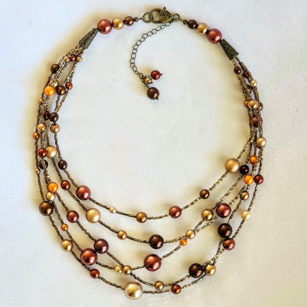 Glass Pearls Necklace “Orbit” 2