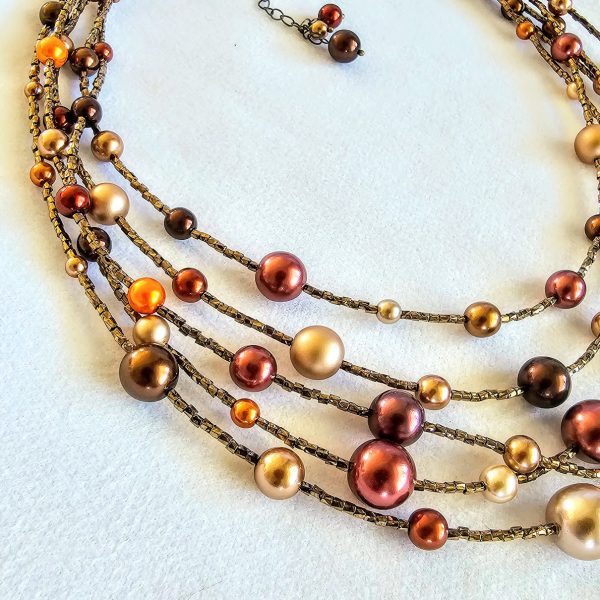 Glass Pearls Necklace “Orbit” 2 - Image 2