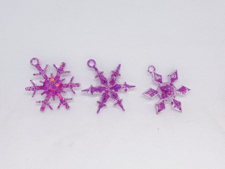 Christmas Ornaments Set 3 pcs - Pink Color (small)