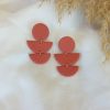 Cinnamon statement polymer clay dangle earrings
