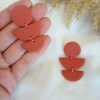 Cinnamon statement polymer clay dangle earrings - Image 3