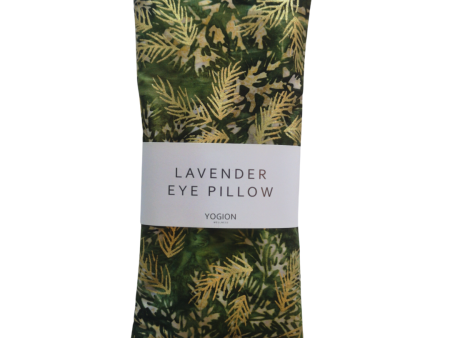 Lavender eye pillow Batik Green Gold Leaf