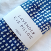 Lavender eye pillow Batik blue squared close up