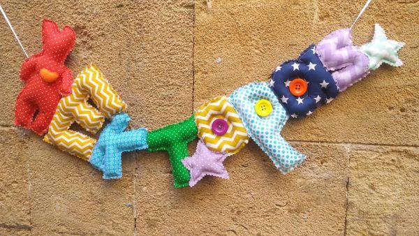 Personalized Plush Name Banners - Teddy