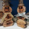 Log snowmen decorations