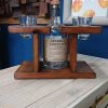 Handmade single bottle/ 4 shot glass display piece - Image 6