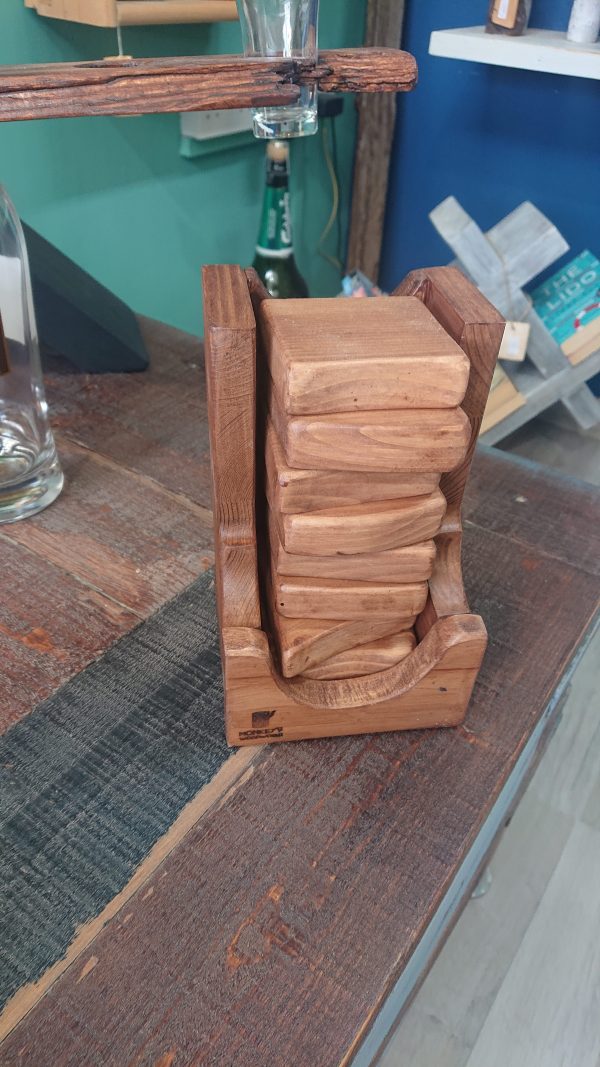 Set of 8 Handmade high-quality coasters with holder - Image 6