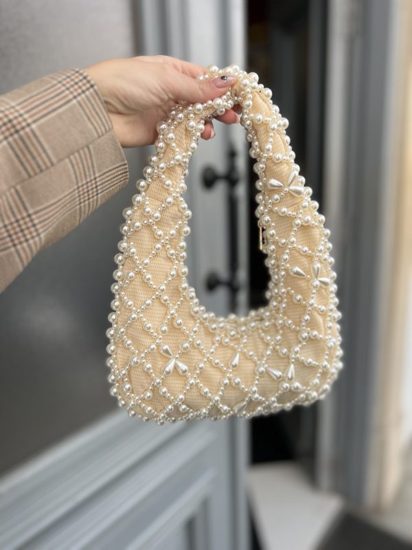 Kate Pearl-Embroidered Fabric Clutch - Image 6