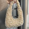 Kate Pearl-Embroidered Fabric Clutch - Image 5