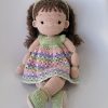Handmade crocheted set of clothes for doll Mari - Colourful Stripes - Image 4