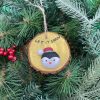 Pebble Ornaments On Wood Slices - Image 26