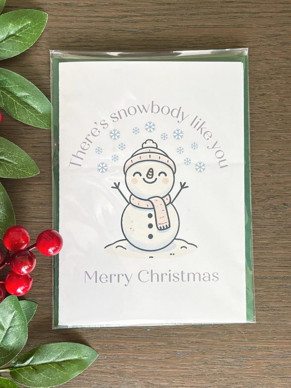 Christmas Card | "There's Snowbody Like You" | Snowman Design - Image 3