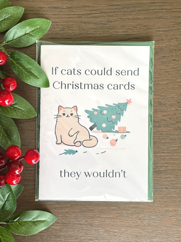 Christmas Card | If Cats Could Send Christmas Cards, They Wouldn’t | Cute Cat Design - Image 3