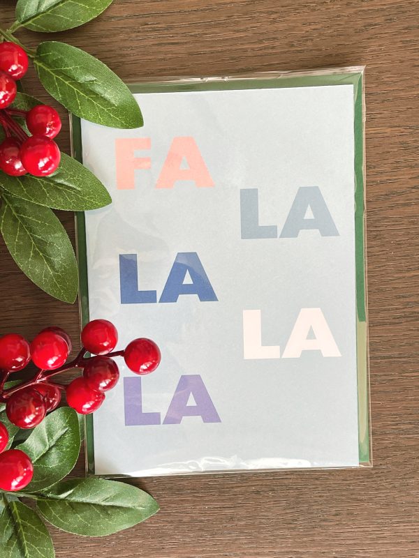 Christmas Card | FA LA LA LA LA | Bold Pastel Holiday Design - Image 2