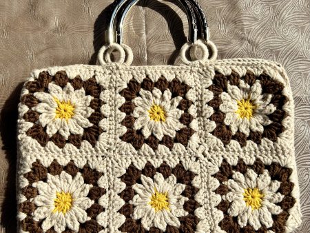 Granny square bag brown