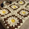 Granny square bag brown - Image 3