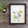 framed golden honey bee painting